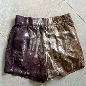Cotton Citizen Brown Tie-Dye High Waist Shorts